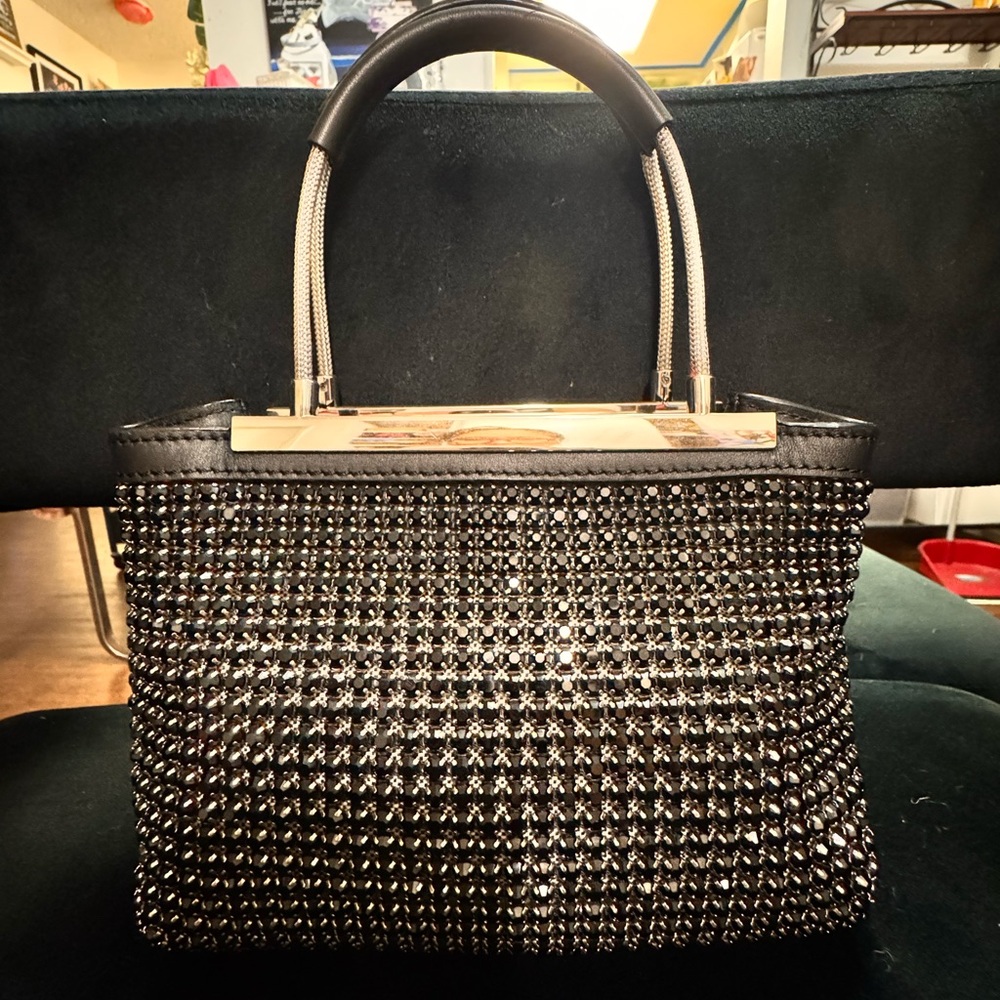 NO OFFER - Alexander Wang  Elegant Black & Silver Studded Handbag /